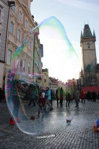 Burbuja en el centro de Praga, República Checa