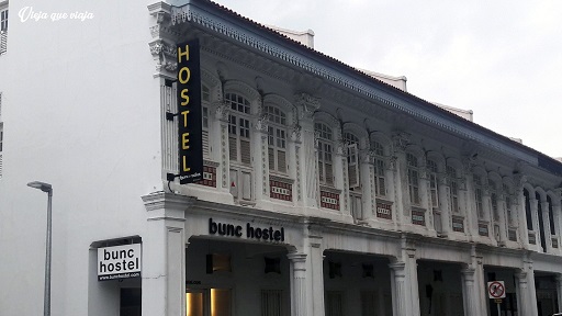 Fachada del Bunc Hostel Singapur