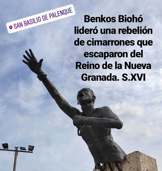 Monumento a Benkos Biohó en san Basilio de Palenque
