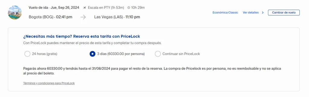 onwardtickets o pricelock?